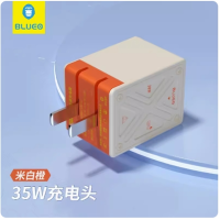 苹果快充iphone猩技传奇· 氮化镓35W快充套装折叠超小充头改善电磁干扰