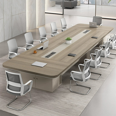 大型会议桌椅组合办公室长方形接待洽谈桌子接待会客家具简约现代