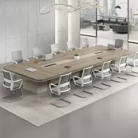 办公室长方形接待室会客培训家具洽谈桌大型会议桌椅组合简约现代