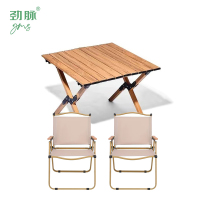 劲脉 户外折叠露营桌椅 方桌60*60*45cm+米特椅子 套