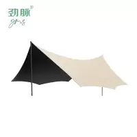 劲脉 露营黑胶天幕 蝶形六角-450*300*220CM 顶