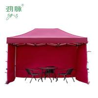 劲脉  三面防雨帐篷 酒红六棱+3*6*2.1M 顶