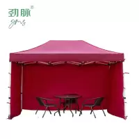 劲脉  三面防雨帐篷 酒红六棱+3*6*2.1M 顶