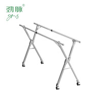 劲脉  折叠晾衣架 双杆方管1.6米加轮 个