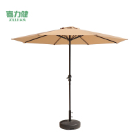 喜力健 户外休闲遮阳伞 卡其色-2.7米 把
