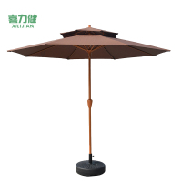喜力健 户外休闲遮阳伞 S顶咖啡色-2.7米 把