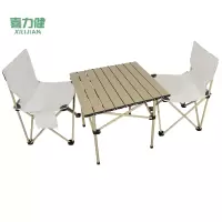 喜力健 户外便携折叠桌椅 M黄色桌-中号椅子2把 套