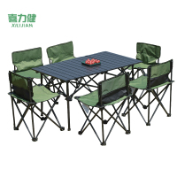 喜力健 户外折叠桌椅套装 长桌7件套-95*55*50CM 套