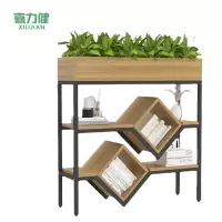 喜力健  隔断装饰花架 浅胡桃-120CM 个