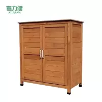 喜力健 防腐木储物柜 A款咖啡 个