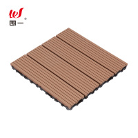 围一塑木地板 原木色直条纹-300*300*20MM 片