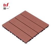 围一  塑木地板 红木色直条纹-300*300*20MM 片