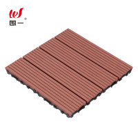 围一 塑木地板 红木色直条纹-300*300*22MM 片