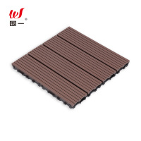 围一  塑木地板 咖啡色直条纹-300*300*20MM 片