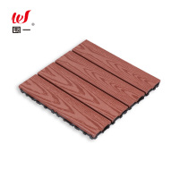 围一  塑木地板 红木色仿树纹-300*300*22MM 片