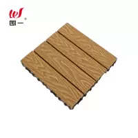 围一 塑木地板 3D雕花柚木色-22MM 片