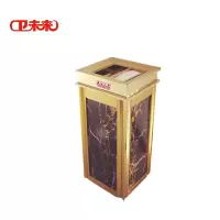 卫未来 立式烟灰桶 四菱角钛金黑金花 个