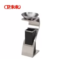 卫未来 酒店垃圾桶 S型砂钢银 个