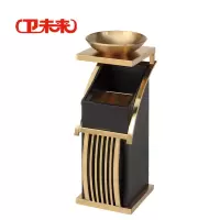 卫未来 酒店垃圾桶 方管钛金 个