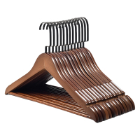 围达 实木衣架 防滑仿古色38cm 组
