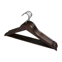 围达 实木衣架无痕 复古色枫木款44.5cm 组