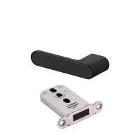 围达 意式磁吸门锁 经济款圆黑 把