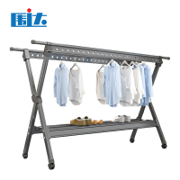 围达 落地晾衣架 升级小号枪灰色 个
