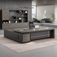 总裁办公桌老板桌简约现代老板桌子办公室桌椅大班台办公家具组合