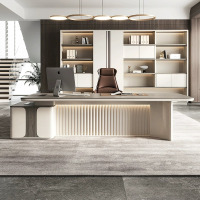 轻奢老板办公桌椅组合简约现代董事长室单人大气班台经理桌子家具