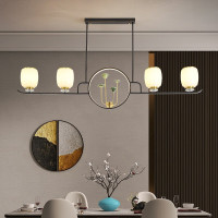 [慕洛奇]全铜新中式餐厅吊灯现代简约餐桌吧台饭厅茶室书房创意中国风灯具