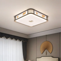 [慕洛奇]新中式吸顶灯圆形卧室灯全铜实木现代简约大气中国风过道走廊灯具