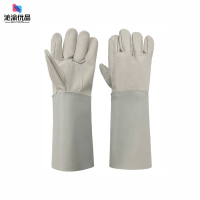 沁渝优品 皮电焊手套 全皮加托 副