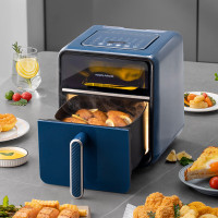MORPHY RICHARDS 空气炸锅 家用4L MR8101 轻奢蓝