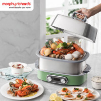 MORPHY RICHARDS 电蒸锅双层家用蒸锅多功能锅 12升 MR1168清新绿
