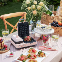 MORPHY RICHARDS 早餐机三明治机华夫饼机 MR9086优雅粉