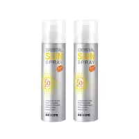 莱斯璧(RE:CIPE)水晶防晒保湿喷雾SPF50+ PA+++大人小孩皆可使用水晶喷雾180ml* 2支装