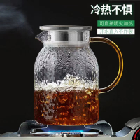 [补贴10%]加厚玻璃水壶耐高温大容量装水瓶凉白开水杯冷水壶玻璃花茶壶家用