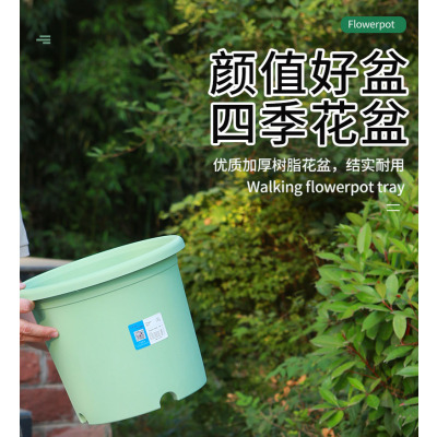 [补贴10%]阳台花盆加厚塑料月季兰花盆青山盆栽绿植控根透气加仑盆耐用桌面
