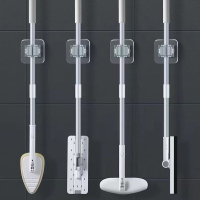 [补贴10%]拖把架免打孔拖把夹拖把挂钩卫生间挂架神器强力壁挂收纳承重厨房