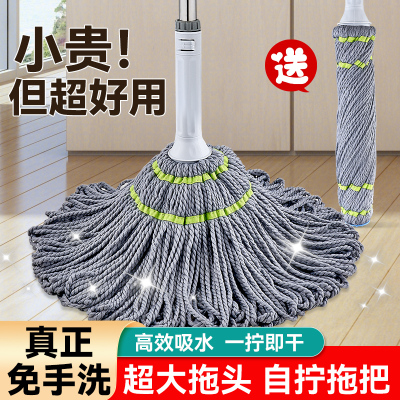 [补贴10%]拖把2024新款家用免手洗老式自拧水一拖地净自拖布地拖棉墩布替换