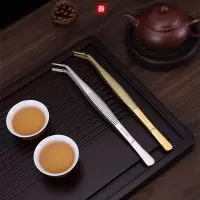 茶夹子茶镊子铜茶夹防滑杯夹功夫茶具配件茶杯夹子泡茶镊子大号
