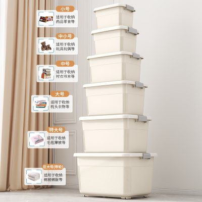 [补贴10%]收纳箱家用收纳整理储物箱子塑料车载盒子衣物书本装桌面厨房杂物
