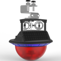 奔冲 防破坏太阳能语音警示灯 BC130 3.7V 黑色