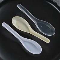 一次性勺子塑料饭勺汤勺小勺商用餐具单独包装新款自主中式水晶勺