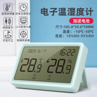[补贴10%]温度计壁挂电子温湿度计室内家用数显高精度精准婴儿房温度表 [大屏时尚款]蓝色-可挂可立