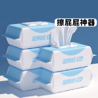 [补贴10%]擦屁股专用湿厕纸厕所纸巾厕纸湿巾家庭卫生纸大包家用特价湿厕巾 80抽*5包