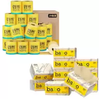 斑布(Babo)生活用纸卷纸+抽纸组合(DBCJ140A20+DBWR110F20)/组