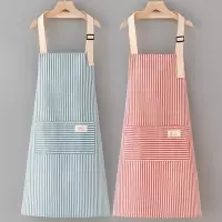 2024新款围裙女家用厨房专用工作服定制网红棉麻做饭围腰薄款透气