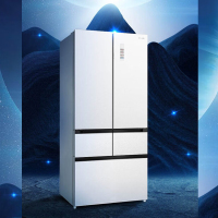 美菱 BCD-510WP9BDZ 冰晶白 冻鲜生双系统十字双开对开多门冰箱59.9超薄零嵌冰箱