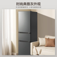 [元旦秒抢]美菱BCD-210L3CR2X灰色 210升三门三温灰色租房家用客厅小型冰箱大容量中门软冷冻节能低音